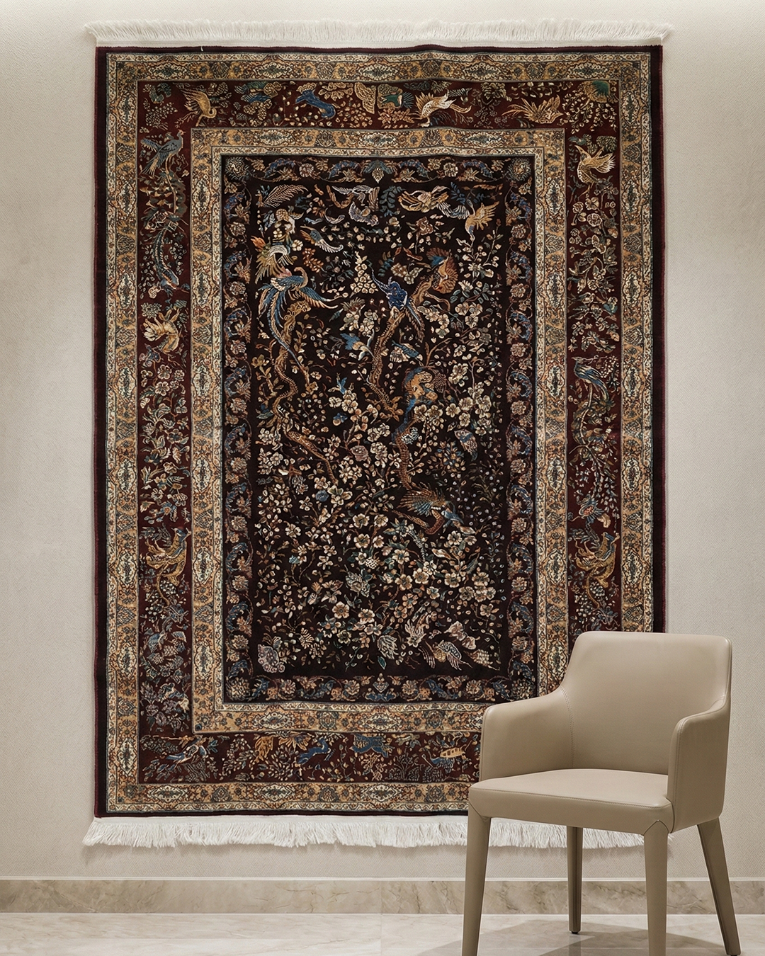 Refined Persian-style carpet