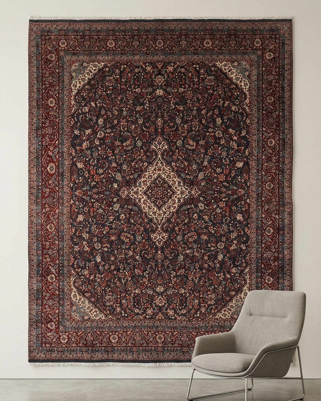 This classic Persian-style carpet