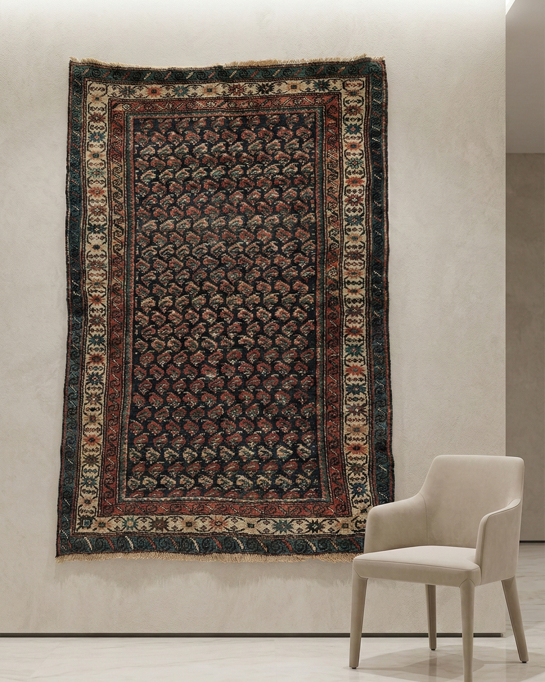 This traditional Persian-style carpet