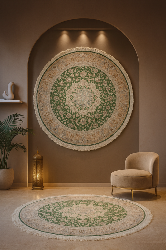 Emerald Blossom Persian Round Masterpiece