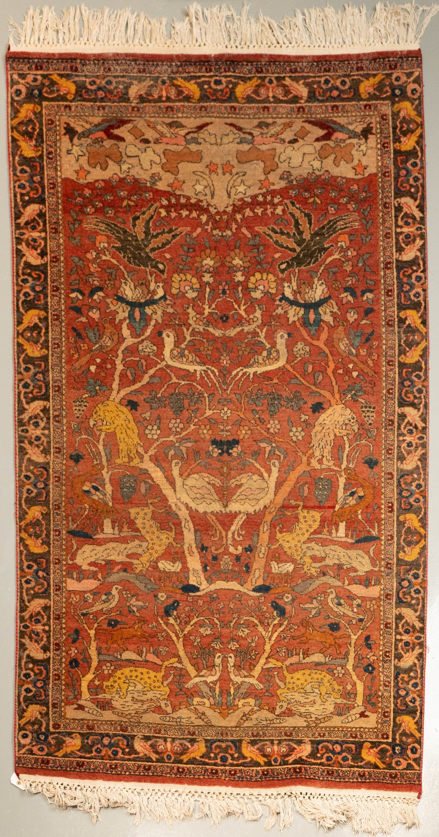 Antique Garden Birds Persian Style Carpet HM