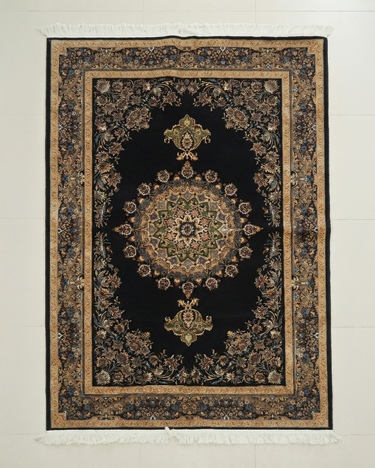 Elegant Persian Floral Medallion Carpet