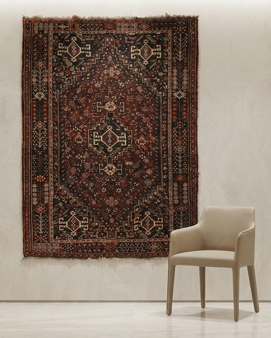 Striking tribal-style carpet