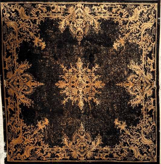 Modern Ornamental Carpet – Black & Gold CPTMM20067