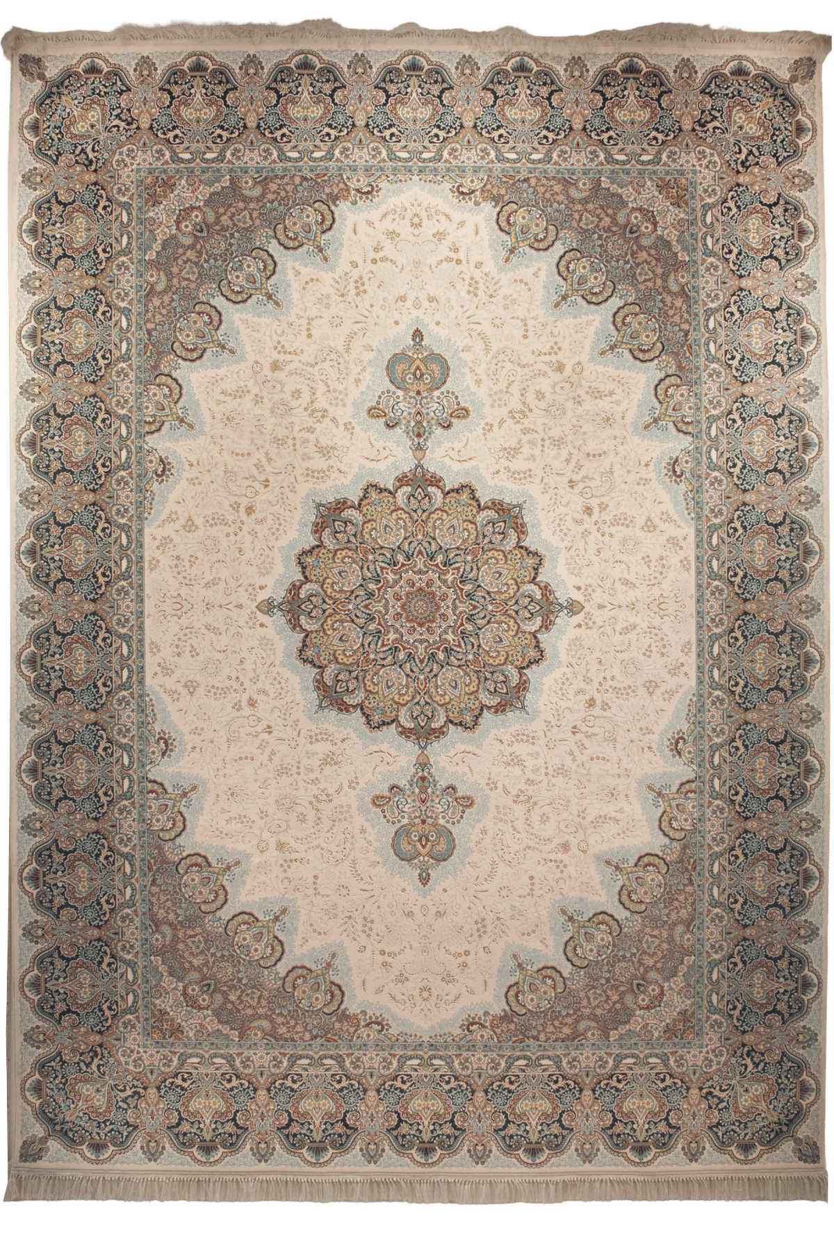 Persian-Inspired Medallion Carpet – Ivory Field CPTMM20059