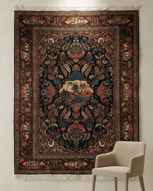 This distinguished Persian-style carpet