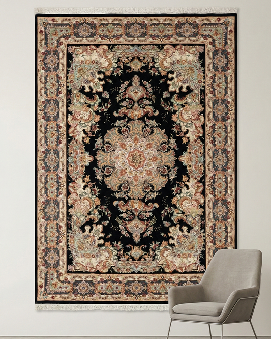 This opulent Persian-style carpet