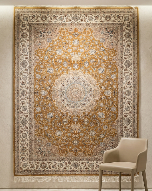 This elegant Persian-style carpet