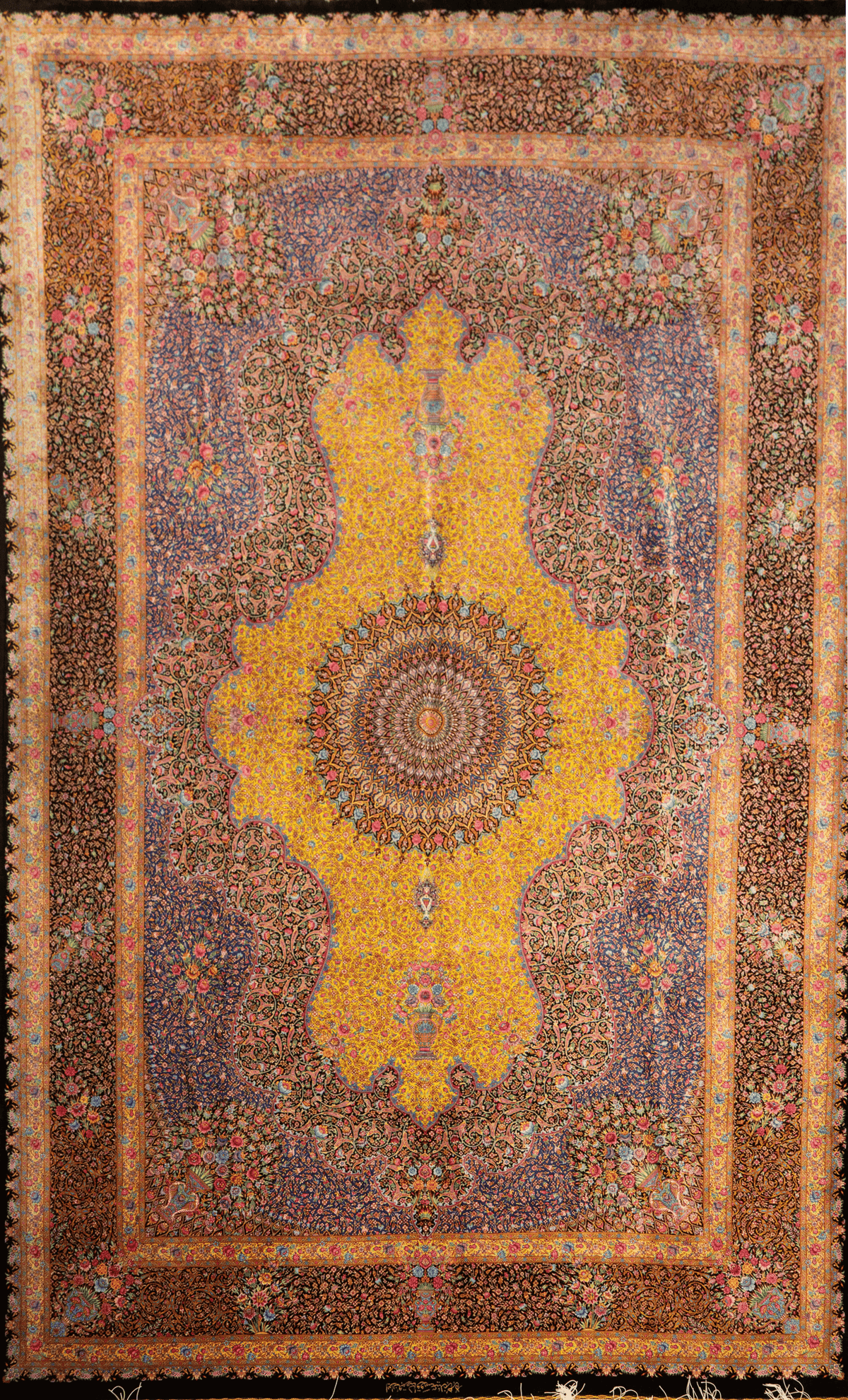 Luxury Qom Silk Handmade Persian Carpet CPTHM10076