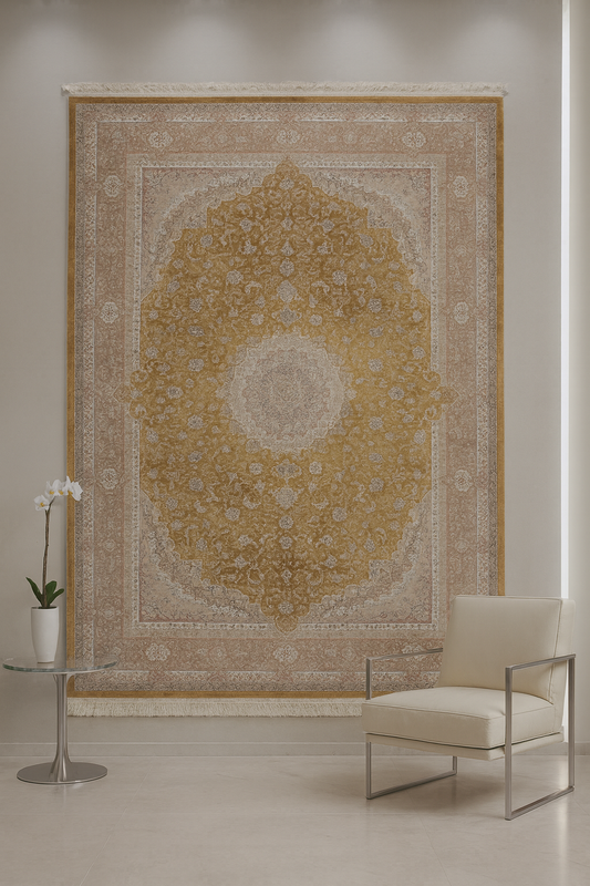 Golden Majesty Persian Carpet – Made in Iran