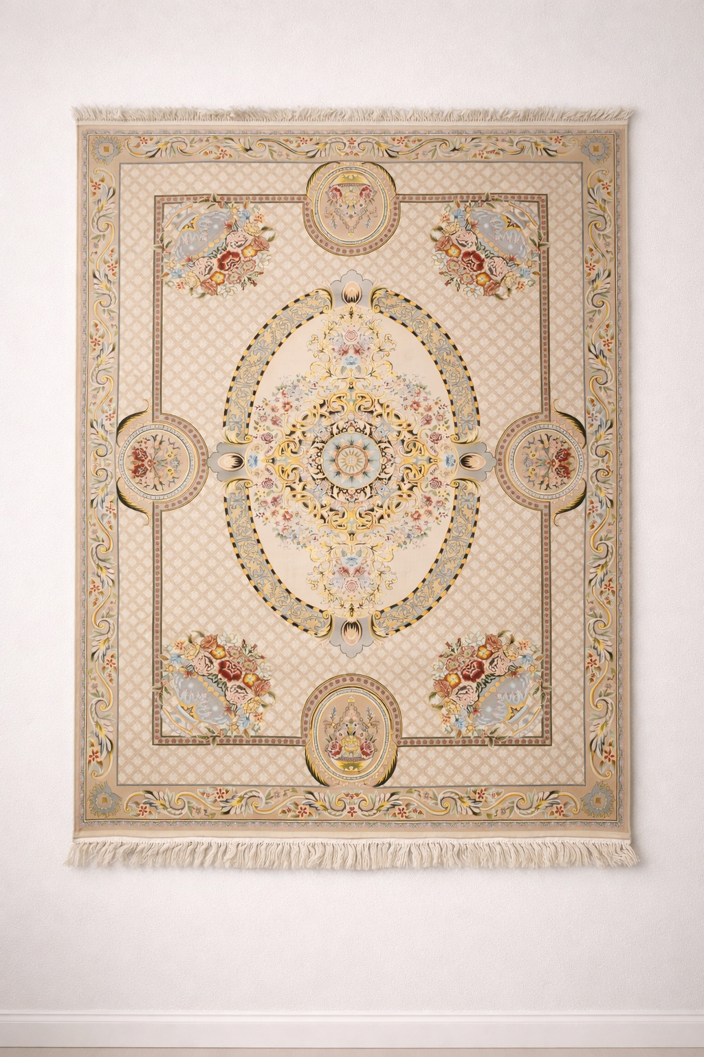 Vintage Patchwork Floral Persian-Style Carpet MM