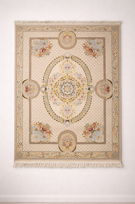 Vintage Patchwork Floral Persian-Style Carpet MM