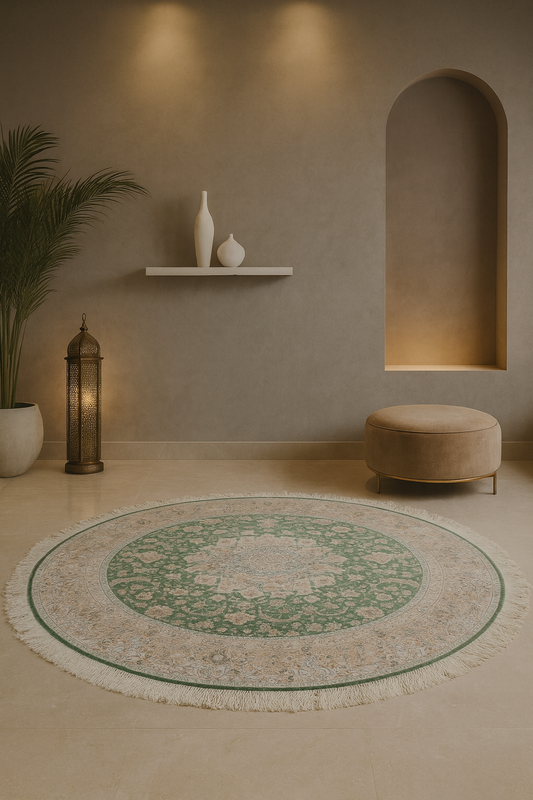 Emerald Blossom Persian Round Masterpiece