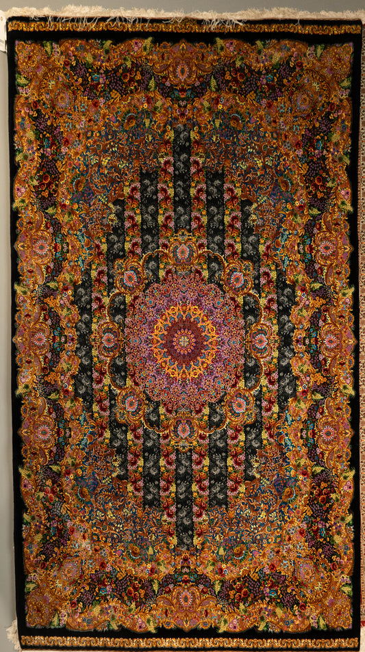 Vintage Noir Floral Heritage Carpet HM