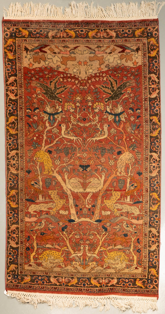 Antique Garden Birds Persian Style Carpet HM