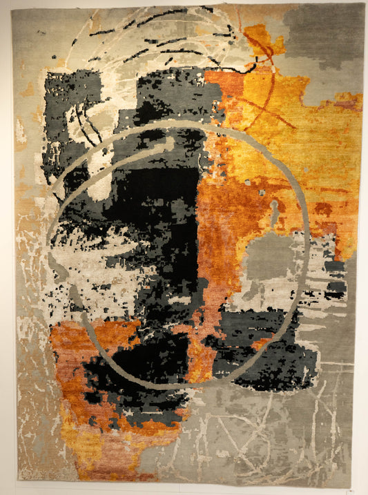 Modern Abstract Handmade Wool Carpet HM