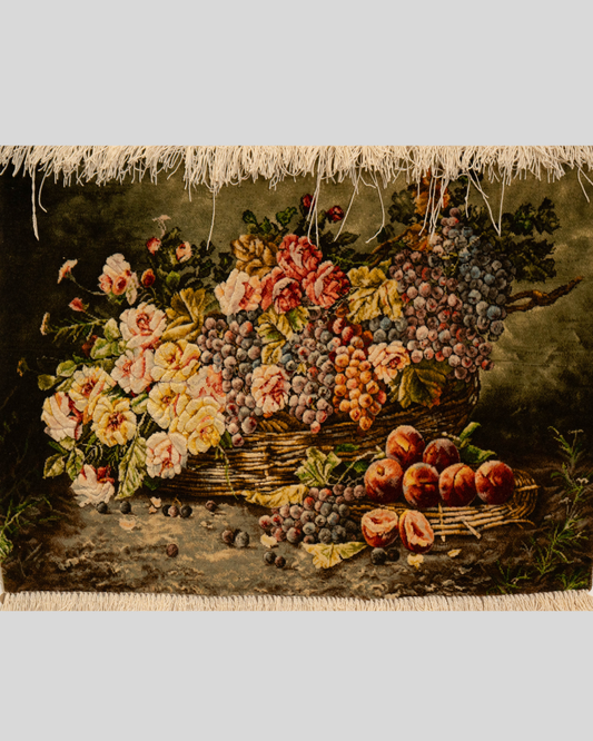 Vintage Dark Floral Persian-Style Carpet CPTHM10078