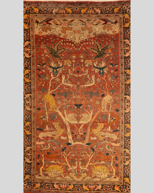 Antique Garden Birds Persian Style Carpet CPTHM10074